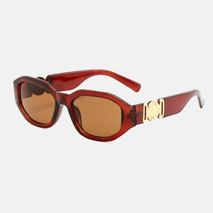 Fashion  luxury sunglasses women Personalized Metal Avatar Decorative Men Sunglasses Small Frame Women Sun glasses UV400
