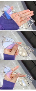 Anti Blue Light Glasses Blocking Filter Round Computer Glasses Men Women Super Light Frame Eyeglasses Pink Clear Spectacles