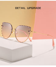 Load image into Gallery viewer, Oulylan Cutting Lens Sunglasses Women Brand Designer Gradient Shades Sun Glasses Ladies Vintage Metal Blue Pink Eyeglasses UV400