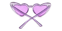 Load image into Gallery viewer, Trending Cat Eye Sunglasses Big Heart Popular Heart Sharp flash of light Glitter Pink Glasses High Quality Shades for Female