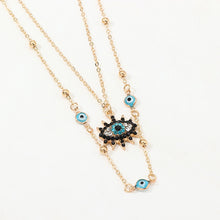 Load image into Gallery viewer, Vintage Fashion Evil Eye Necklace Pendant Clavicle Chain Statement Long Necklace Women Accessory Collares De Moda Bijoux