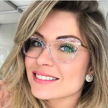 Carica l&#39;immagine nel visualizzatore di Gallery, Square Women reading Glasses Frame Crystal Multi-section Brand Design Optical Computer oculos Glasses gafas de lectura mujer