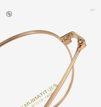 Load image into Gallery viewer, Pure Titanium Frame Glasses Full Rim Eye Glasses Women Style Spring Hinges Round Spectacles and Nearsighted Eyewear