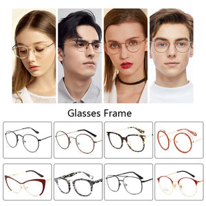 Clear Cat Eye Glasses Frame Women's Glasses Fake Prescription Round Glasses Female Myopia Eye Glasses For Beauty For PC