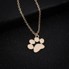Carica l&#39;immagine nel visualizzatore di Gallery, Korean Simple Necklace Personality Paper Airplane Necklace Hollow Lotus  Animal Paw Pendant Necklace Love Heart Necklace