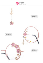 Load image into Gallery viewer, Cute Sakura Pendant Clear Optical Glasses Frame Women Round Girls Retro Eyeglasses Gothic Handmade Eyewear Glass Oculos De Gafas