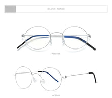 Load image into Gallery viewer, Screwless Eyewear Prescription Eyeglasses Frame Women Round Myopia Optical Denmark Korean Glasses Frame Men Titanium 98607
