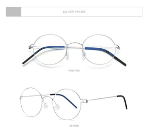 Screwless Eyewear Prescription Eyeglasses Frame Women Round Myopia Optical Denmark Korean Glasses Frame Men Titanium 98607
