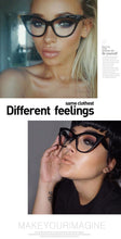 Carica l&#39;immagine nel visualizzatore di Gallery, Cat Eye Glasses Frame Women Brand Designer Optical Eyeglasses Ladies Fashion Retro Clear Glasses