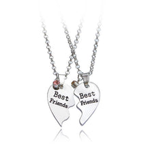 Carica l&#39;immagine nel visualizzatore di Gallery, Fashion Best Friends Honey Love Couple Pendant Necklace 2 Pcs/ Set Rainbow Broken Heart BFF Good Friends Friendship Jewelry Gift