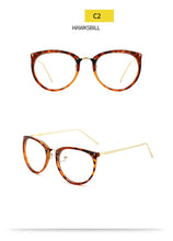 Load image into Gallery viewer, Transparent Eyeglasses Frames Women Retro Cat Eye Glasses Myopia Frame Vintage Fake Eyeglass Metal Optical Spectacles
