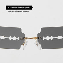 Load image into Gallery viewer, New Fashion Lady Rimless Square Blade Sunglasses Women Men Vintage Small Sun Glasses Female UV400 Frameless Punk Sunshades