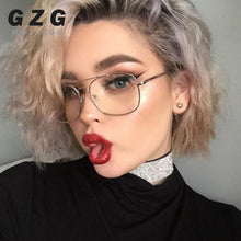 Load image into Gallery viewer, Vintage Gold Metal Frame Eyeglasses Mens Womens Sun glasses Retro Square Optical Lens Eyewear Nerd Clear Lens Glasses GOZLUGU