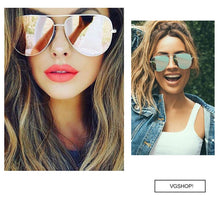 Carica l'immagine nel visualizzatore di Gallery, 2022 nuovo progettista di marca di moda signore occhiali da sole pilota donne uomini occhiali occhiali da sole sfumati per tonalità di specchio femminili UV400 