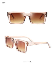 Load image into Gallery viewer, Sunglasses Women Rectangle Frame Transparent Brand Designer Retro Sun Glasses Unisex Square Brown UV400 AE0664