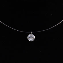 Load image into Gallery viewer, Female Transparent Fishing Line Necklace Silver Color Invisible Chain Necklace For Women Rhinestone Choker Necklace Collier