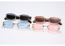 Load image into Gallery viewer, Deisgn Vintage Square Sunglasses Men Women Metal Small Sun Glasses Retro Black Pink Trend 90s Eyewear UV400