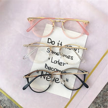 Load image into Gallery viewer, Round Glasses Frames Men Women Vintage Transparent Optical Eyeglasses Frames Black Pink Clear Lens Spectacles Eyewear