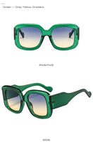 Load image into Gallery viewer, Fashion Oversized Square Sunglasses Women Vintage Gradient Eyewear Men Trending Green Purple Sun Glasses Shades UV400