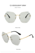 Load image into Gallery viewer, 2022 New Fashion Brand Design Vintage Rimless Pilot Sunglasses Women Men Retro Cutting Lens Gradient Sun Glasses Female UV400
