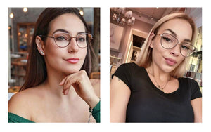 Peekaboo retro metal glasses frame cat eye female gold black clear lens triangle optical eyeglasses women's accessories