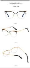 Load image into Gallery viewer, 2022 Fashion Square Anti-blue Glasses Frame Women Vintage Metal Optical Transparent Eyeglasses Female No Degree Oculos Feminino