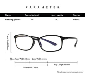 Anti-fatigue HD Reading Glasses Prescription Glasses For Men And Women With Presbyopia+1.0+1.5+2.0+2.5+3.0+3.5+4.0