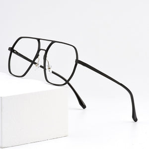 Gmei Optical Pilot Retro Aluminum Magnesium Men Glasses Frame With Spring Hinges Brand Designer Square Spectacles Frames GF9003