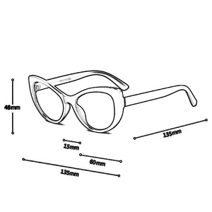 Pixcico 45629 Cat Eye Thick Glasses Frames Women Sexy Retro Optical Fashion