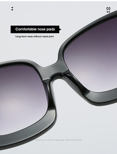 New Fashion Oversized Women Sunglasses Brand Designer Plastic Female Big Frame Gradient Sun Glasses UV400 gafas de sol mujer