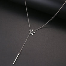 Carica l&#39;immagine nel visualizzatore di Gallery, CACANA Long Pendant Star Stick Necklaces Pendants For Women  Simple Design Necklace Stylish Stainless Steel Jewelry Party Gift