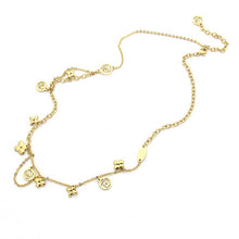 Carica l&#39;immagine nel visualizzatore di Gallery, Titanium steel necklace wholesale V four leaf flower double chain necklace women&#39;s foreign trade multi accessories chain necklac