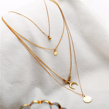 Load image into Gallery viewer, IF YOU Boho Coin Shell Rose Pendant Necklace For Girl Moon Crystal Choker Necklaces Women Beach 2020 Fashion Statement  Jewelry