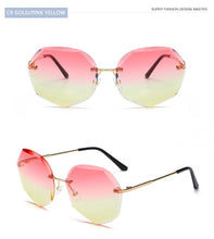 Load image into Gallery viewer, Fashion Rimless Gradient Sunglasses Women Brand Designer   Shades Cutting Lens Metal Frames Vintage Sun glasses oculos de sol