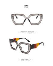 Load image into Gallery viewer, Fashion Polygonal Glasses Frame Women European And American Three-Color Frame Flat Glasses Men&#39;s Glasses Can Wear Myopia Glasses