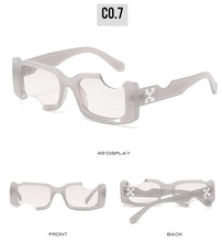 Load image into Gallery viewer, D&amp;T 2022 New Fashion Rectangle Sunglasses Women Men Brand Designer Distinctive Incomplete Style Gradients Lens PC Frame UV400