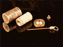 Carica l'immagine nel visualizzatore di Gallery, TGB055 Tibetan Golden Bible Wheel Prayer Box Pendant Tibet Mani Six Words Mantras Babao Amulet lockets