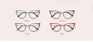 Optical Fashionable Women's Prescription Glasses Luxury Brand Fake Glasses Cat Eye Female Round Eyeglasses With Frame YINSQER
