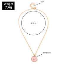 Carica l&#39;immagine nel visualizzatore di Gallery, Simple Stars Moon Necklaces Fashion Europen Alloy Oil Drop Women Long Heart Round Golden Pendant Necklace Jewelry For Girls