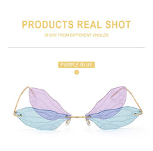 Load image into Gallery viewer, Dragonfly Sunglasses Women 2022 Fashion Brand Retro Steam punk Frameless Sun Glasses For Woman Girls Shades Oculos