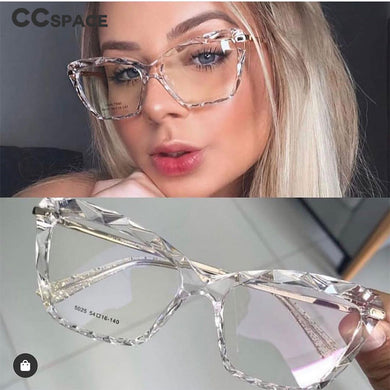 Women Fashion Diamond style frame Square Glasses Frames Optical Computer Glasses
