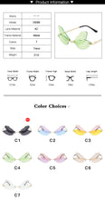 Carica l'immagine nel visualizzatore di Gallery, 2022 New Fashion Dragonfly Occhiali da sole Donna Uomo Brand Design Senza montatura Wave Eyewear Occhiali da sole stretti di tendenza di lusso