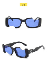 Load image into Gallery viewer, Small Rectangle Sunglasses Women Vintage Designer Green Black Holes Sun Glasses Men 2022 Brand Shades Fashion Square Eyewear