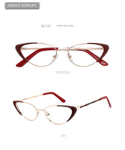 Rivet Women's Medical Eyeglasses With Frame For Women Round Decorative Glasses Female Prescription Glasses Ladies Eyewear Brand