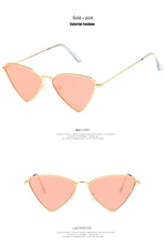 Load image into Gallery viewer, Small Triangle Cat Eye Sunglasses Women Vintage  Sun Glasses Female Ladies Cateyes Sunglass 2022 Retro Glasses
