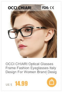 Metal Glasses Frame Women Vintage Eyeglasses Frames Prescription Eyewear Stylish Spring Hinges Optical Spectacle Eye OCCI CHIARI
