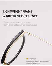 Carica l&#39;immagine nel visualizzatore di Gallery, Women Metal Legs Computer Glasses Frame Brand Anti Blue Light Round Eyewear Blocking Glasses Fashion Optical Spectacle Eyeglass