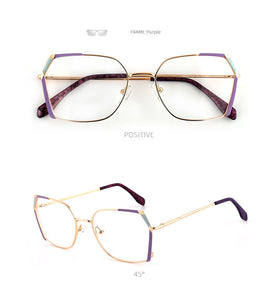 Square Women's Prescription Glasses Frame For Women Eyewear Female Fake Eyeglasses Without Diopter Metal Vintage Fashion 2022