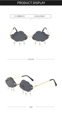 Carica l'immagine nel visualizzatore di Gallery, Rimless Sunglasses Women's Personality Funny Party Flash Steampunk Sunglasses Trendy Clouds Decoration Glasses Eyeglass