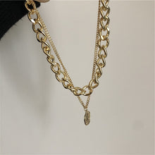 Load image into Gallery viewer, INS Punk Hiphop Cuban Thick Chain Choker Necklace Sets for Women Vintage Carved Coin Portrait Pendant Necklace Jewelry